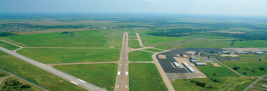 Arial view of Waco Regional Airport 