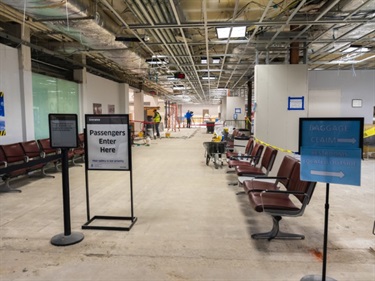 Airport renovation photograph