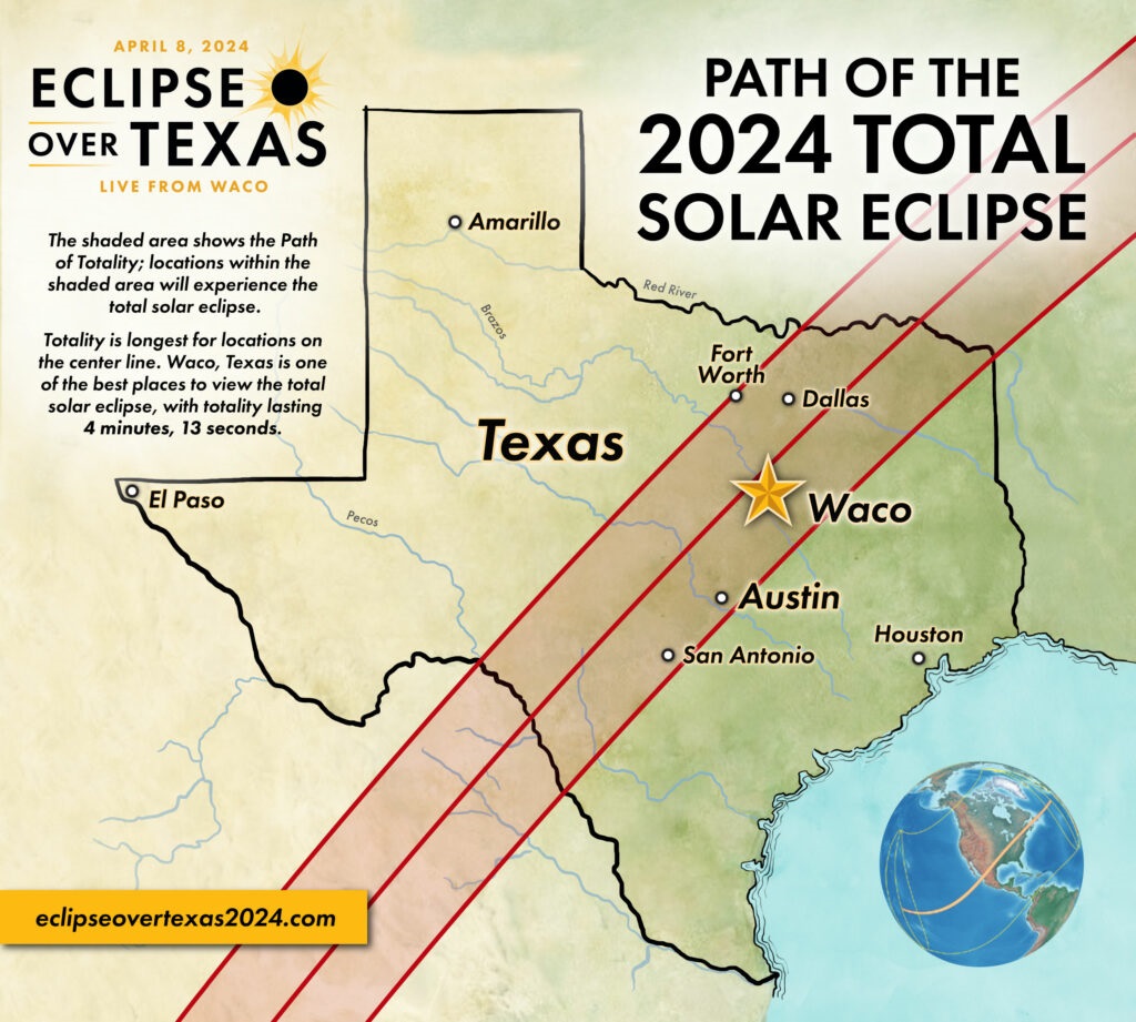 Eclipse Over Texas 2024 City of Waco
