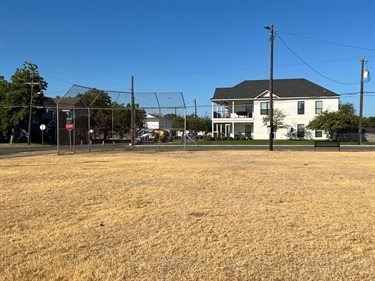 Council Acres Park sports field and backstop