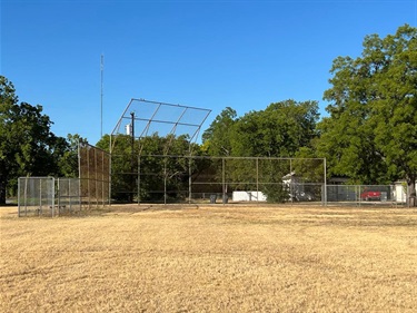 Oakwood Park sports field and backstop