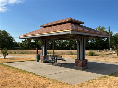 Trail Blazer Park benches and bicycle repair station