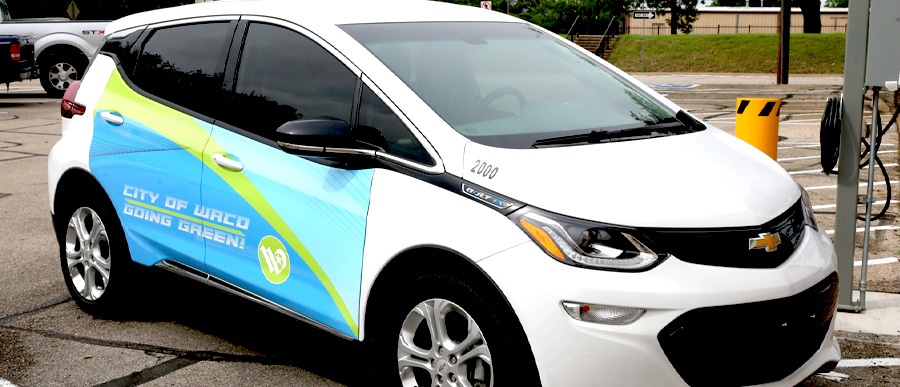 A picture of an Electric City Fleet Car