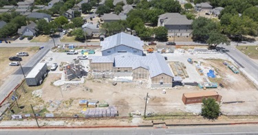Aerial photo of the construction progress in August 2026