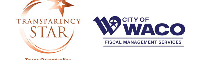 Transparency Star with City of Waco Fiscal Management Services Logo