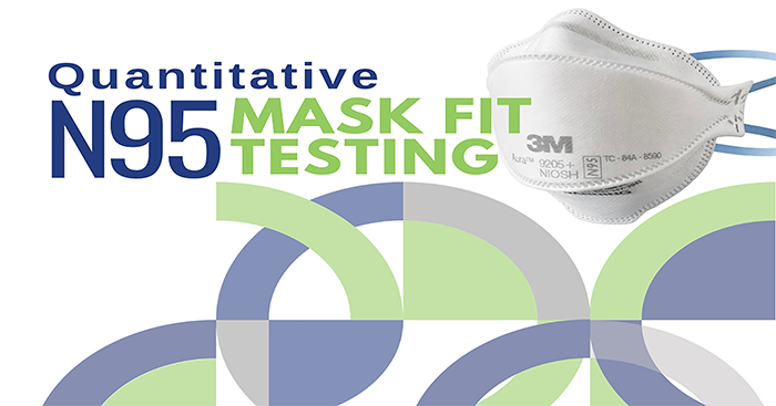 logo for N95 mask fit testing shows picture of N95 mask