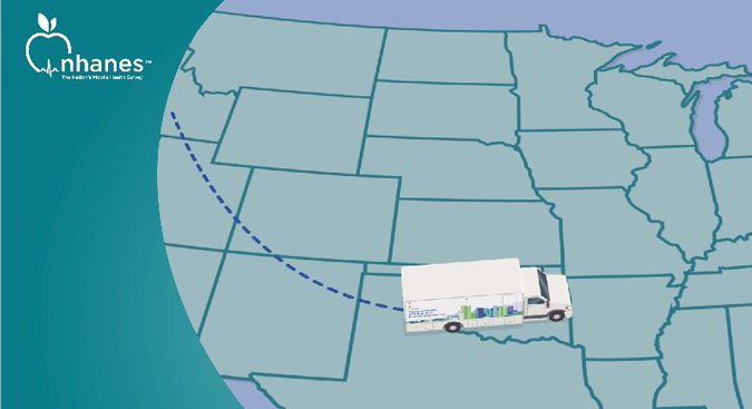 Graphic of Texas and surrounding states with white truck followed by a dotted blue line.