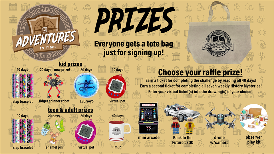 Adventures in Time prizes