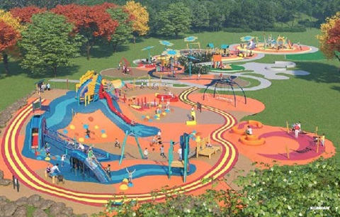 Aerial view of Alice Martinez Rodriguez Park