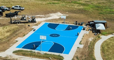 Aerial photo of the park progress from August 2026