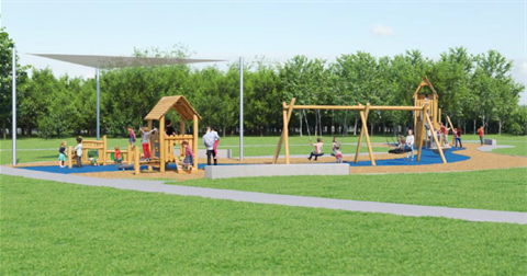 Picture rendering of China Spring Park playground.