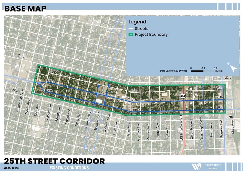 Base Map of the 25th Street Corridor Study Area.