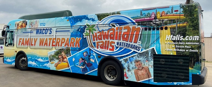 An example of Hawaiian Falls half wrap.