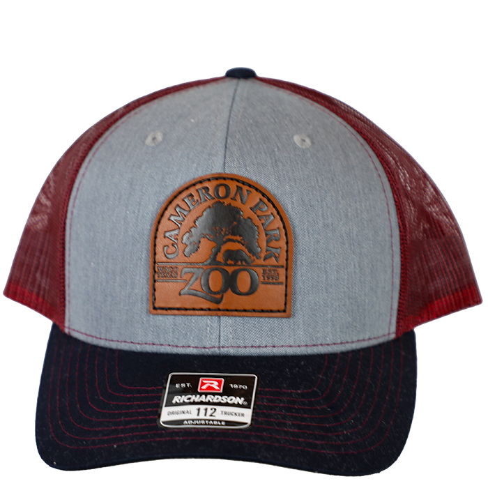 Cameron Park Zoo Gray and Maroon Hat