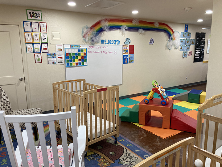 Colorful picture of a childcare nursery.