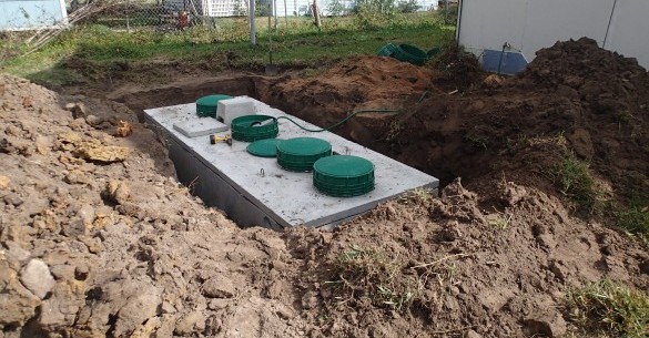 Picture of a new septic system or on-site sewage facility.