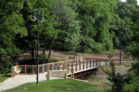Photo of bridge in Cameron Park's Proctor Springs.