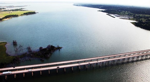 Lake Waco Twin Bridges