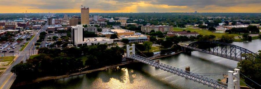 Sunset Over Waco Downtown